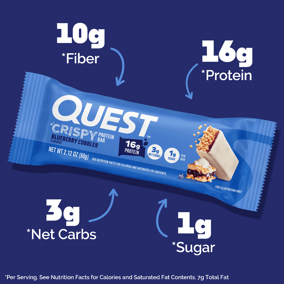 Blueberry Cobbler Crispy Hero Protein Bars
