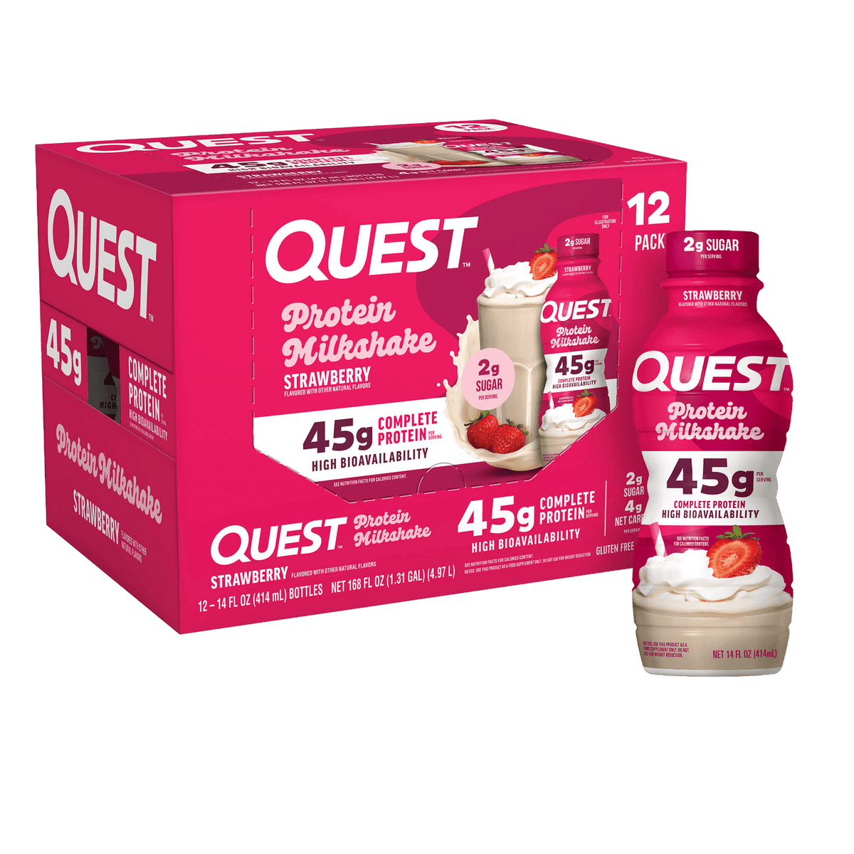 Strawberry 45g Protein Milkshake