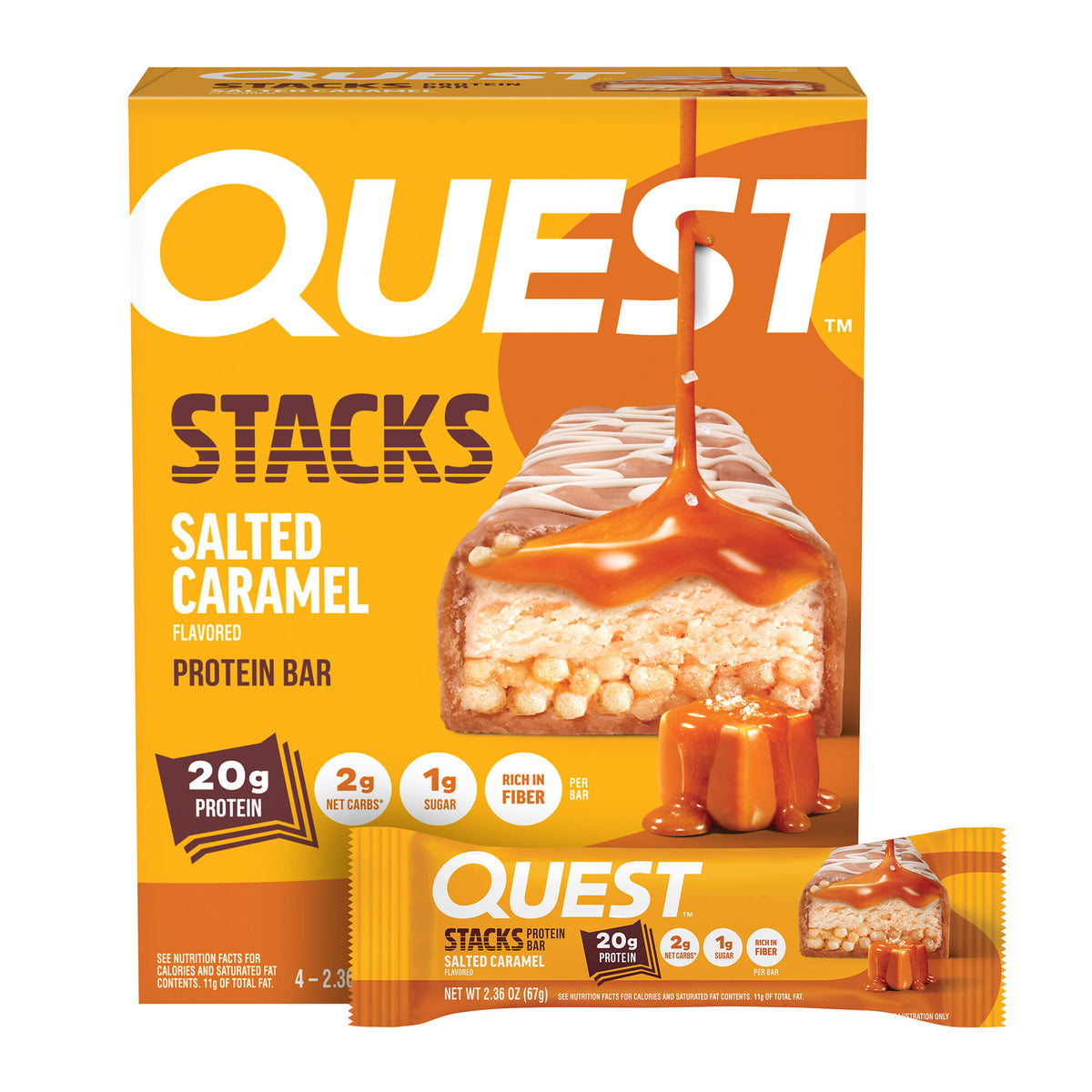 Salted Caramel Stacks Bars