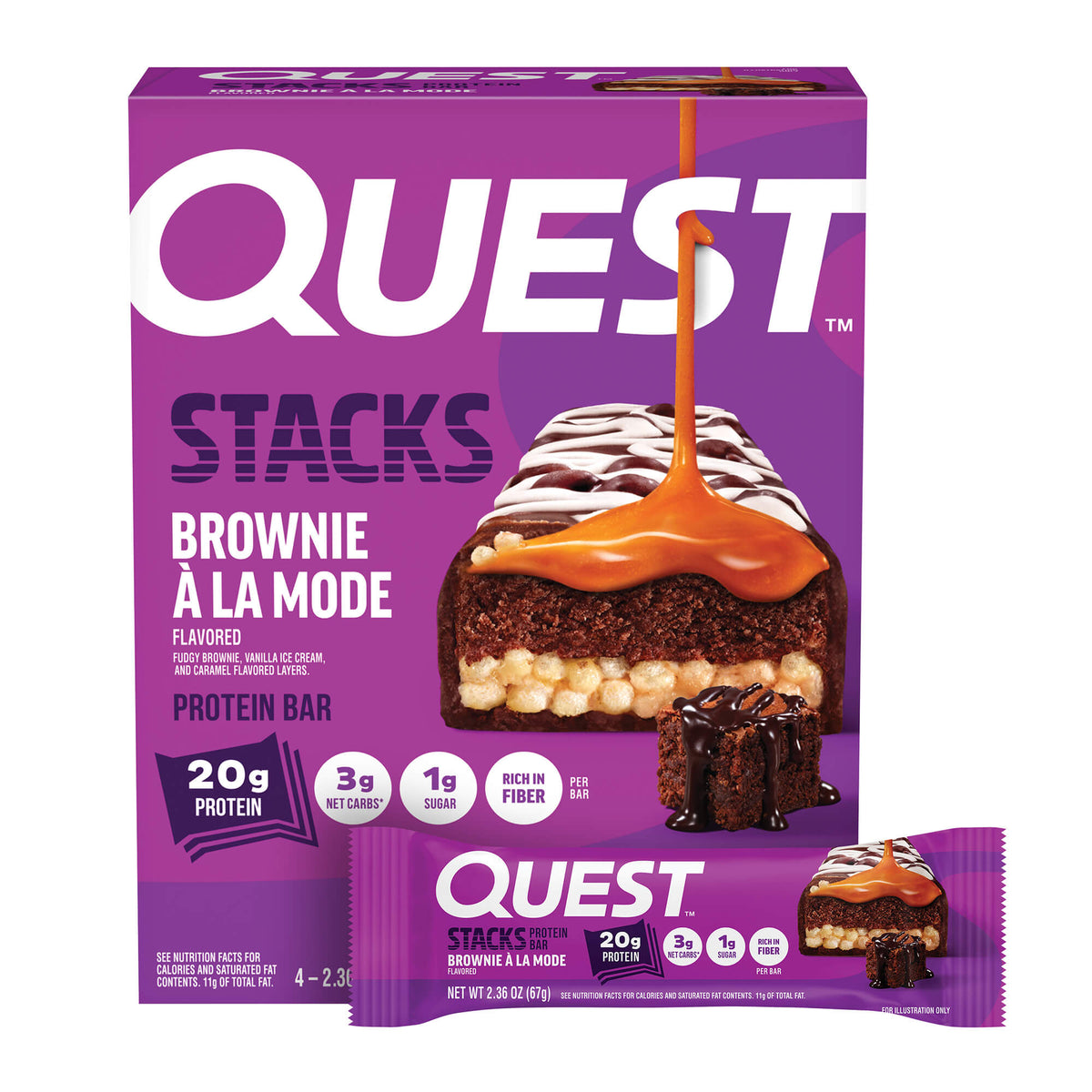 Brownie a la Mode Stacks Bars